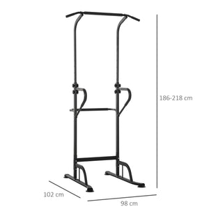 Dip Station with Pull-Up Bar, Black