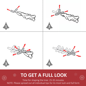 6ft Black Unlit Artificial Christmas Tree