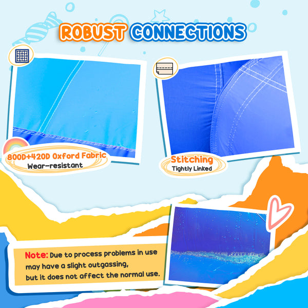 Large inflatable castle with 2 slides, trampoline, inflatable pool