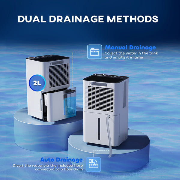 25 Pints Per Day Dehumidifier with Continuous Drainage