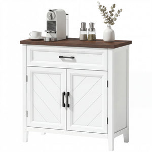 Modern Farmhouse Buffet Cabinet with Adjustable Shelf, Storage & 2 Doors