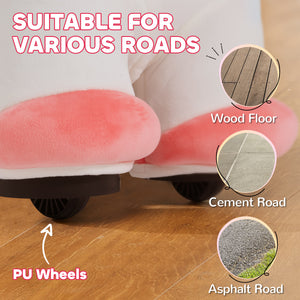 6V Ride-On Unicorn with Music, White