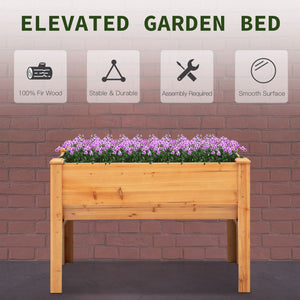 Tall outdoor planter with hooks, natural wood