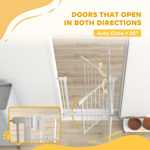 30" to 32" automatic safety gate, white