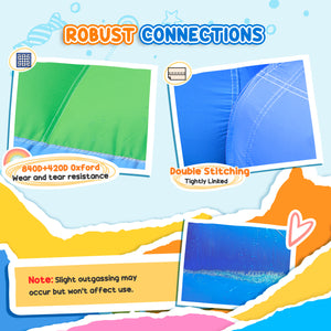 Kids Bouncy Castle with 550W Blower, Water Slide, 2 Wading Pools, Basketball Hoop, Dart Board, 12.6' x 9.5' x 5.9'