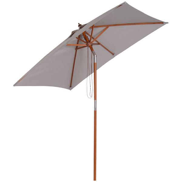 6.6-foot umbrella, grey