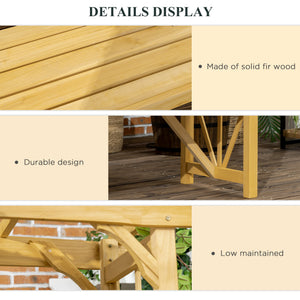 Garden arch with 2-seater bench