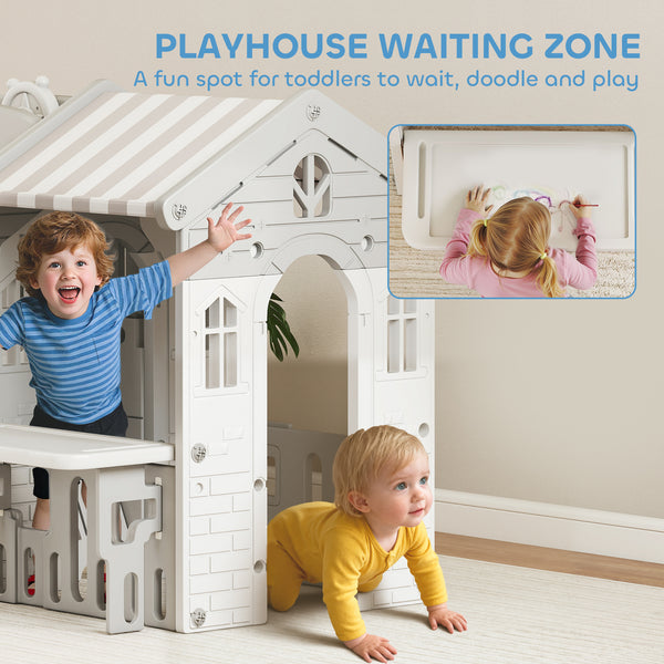 7-in-1 Toddler Slide, Grey