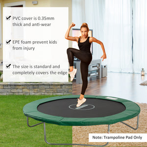 Safety pad for 8-foot trampoline, green 