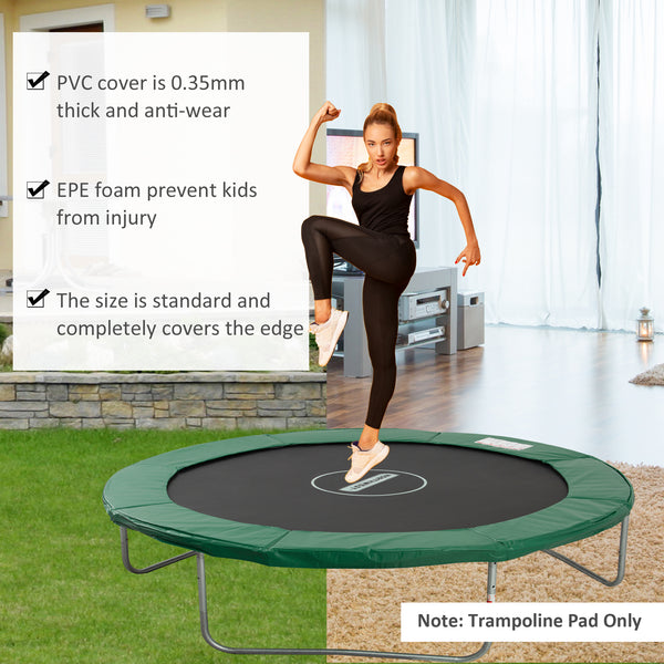 Safety pad for 8-foot trampoline, green 