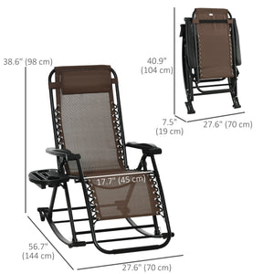 2-in-1 adjustable zero-gravity recliner chair, brown