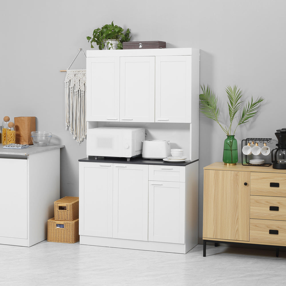71" Sideboard with Adjustable Shelves, Gloss White