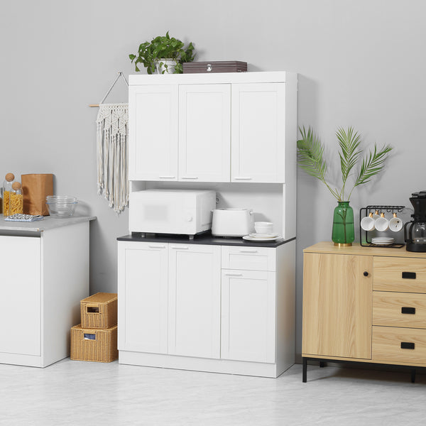 71" Sideboard with Adjustable Shelves, Gloss White