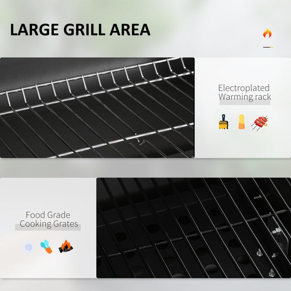 Portable stainless steel charcoal barbecue