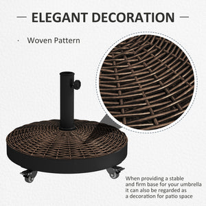 Round parasol base in resin, bronze color 