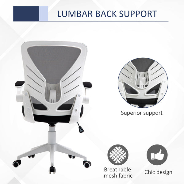 Swivel mesh office chair with lumbar support