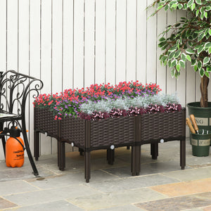 4-piece raised garden bed in PP