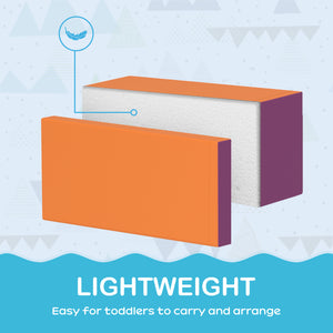 Set of 7 modular soft foam climbing blocks for children