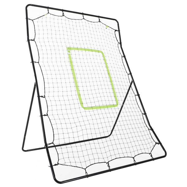 Rebound net with striking zone 