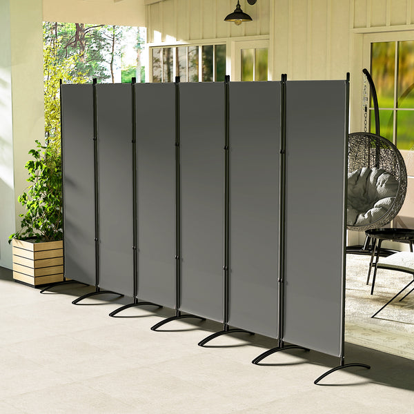 6-panel folding screen, UV30+ protection, dark grey