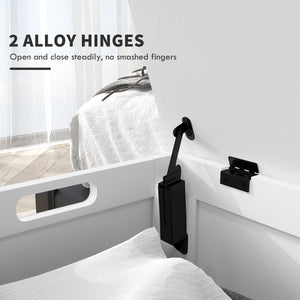 Storage chest with 2 safety hinges, white