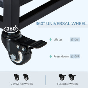Robust cage with two doors and lockable wheels