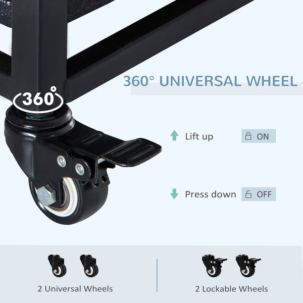 Robust cage with two doors and lockable wheels