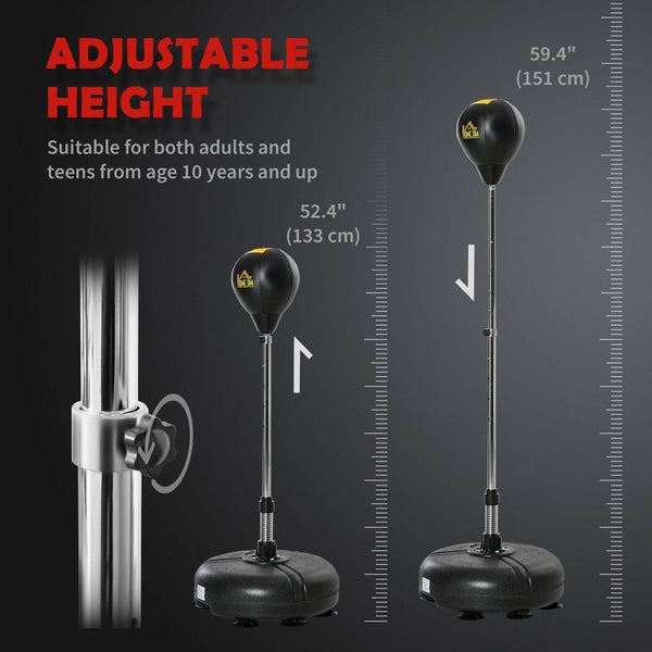 Freestanding Punching Bag with Speedball and Gloves for Home Training