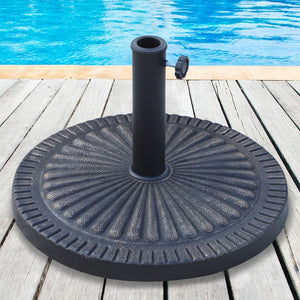 Round resin parasol base, bronze 