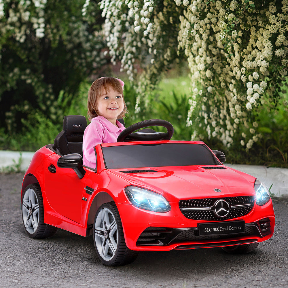 12V car with parental remote control and two motors, red