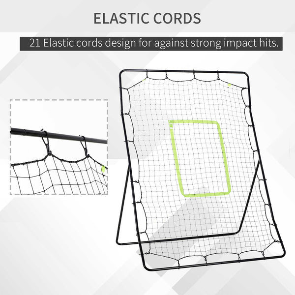 Rebound net with striking zone 