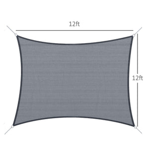 Rectangular outdoor shade sail – UV protection, grey
