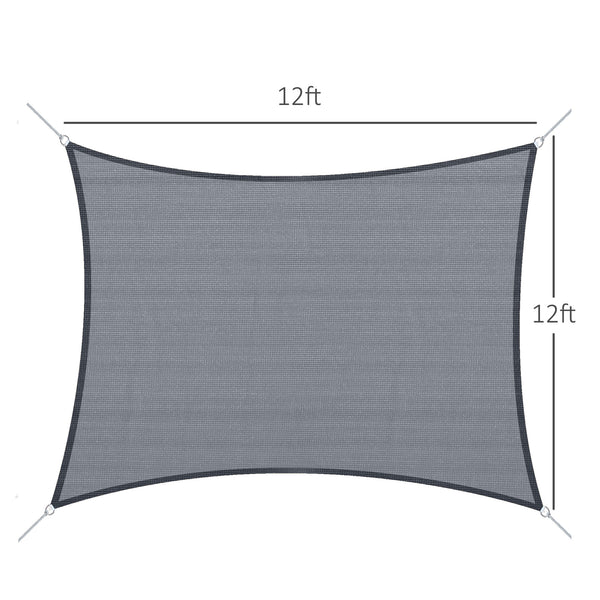 Rectangular outdoor shade sail – UV protection, grey