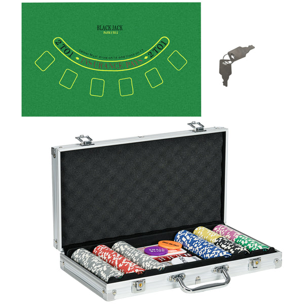 300-Piece Poker Chip Set with Dealer Mat