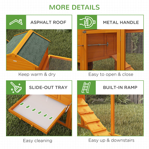 117" Extra Large Chicken Coop with Asphalt Roof