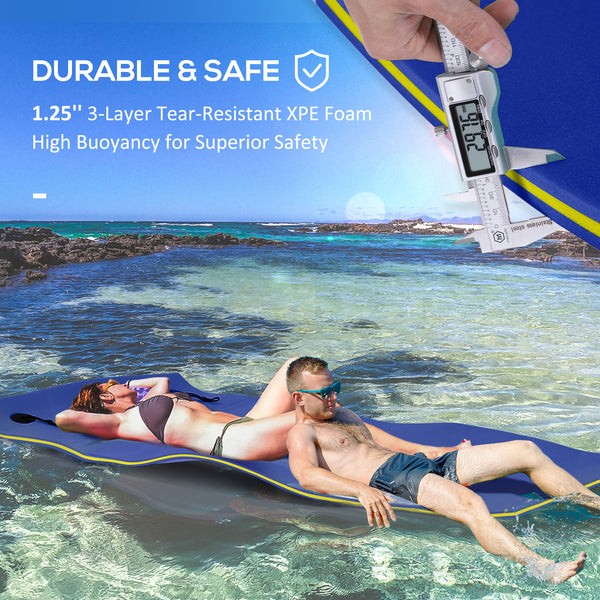 Roll-up floating mat, blue