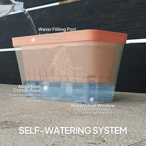 Set of 3 self-watering flower pots