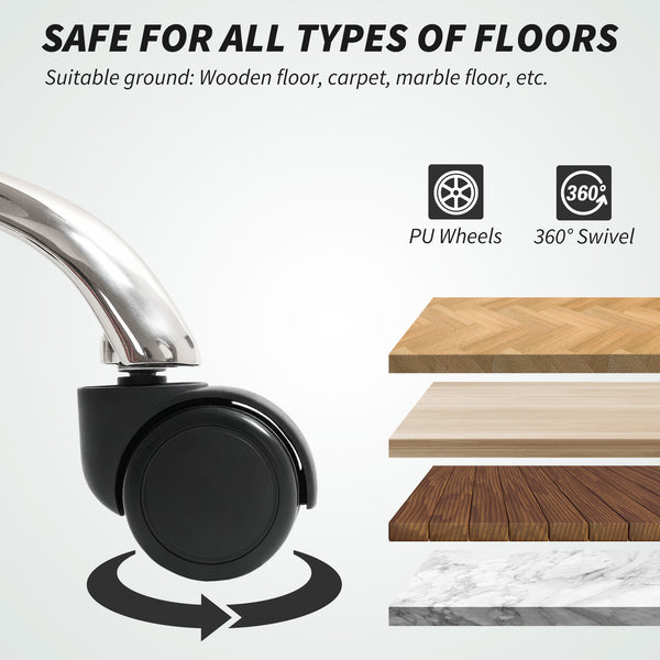 High Back Reclining Office Chair with Footrest and Swivel Casters