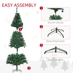 7ft Green Artificial Christmas Tree with Decorations