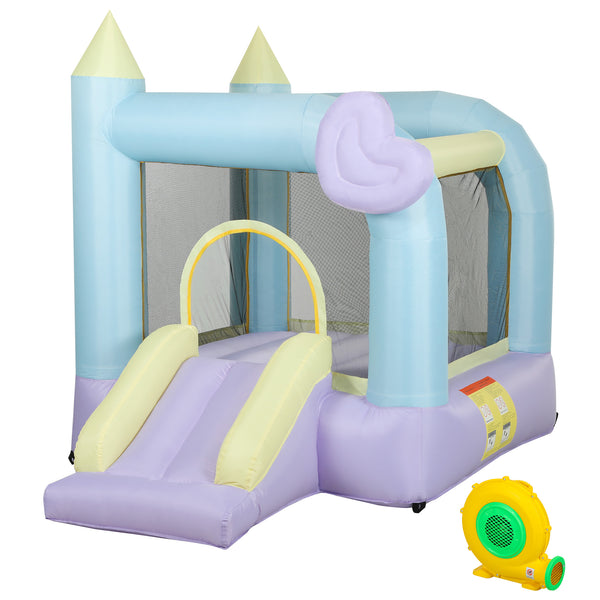 Inflatable castle with blower and slide