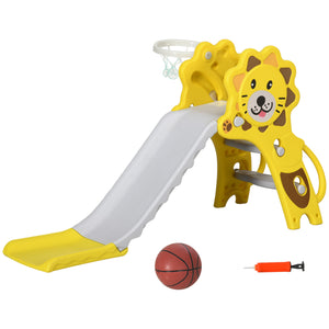 3-in-1 Toddler Slide with Lion Design, 18-36 Months, Yellow