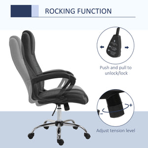 High-back office chair, anthracite grey
