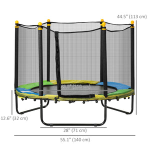 Trampoline 4,6 pieds avec filet de sécurité