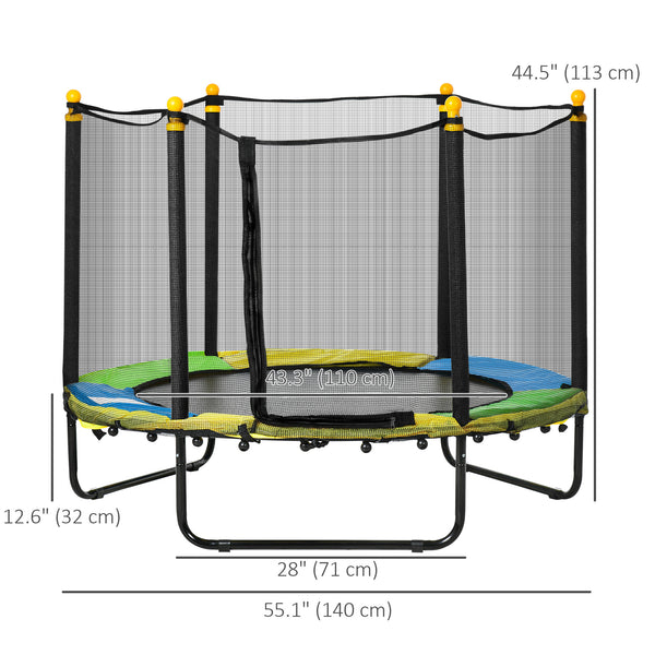 Trampoline 4,6 pieds avec filet de sécurité