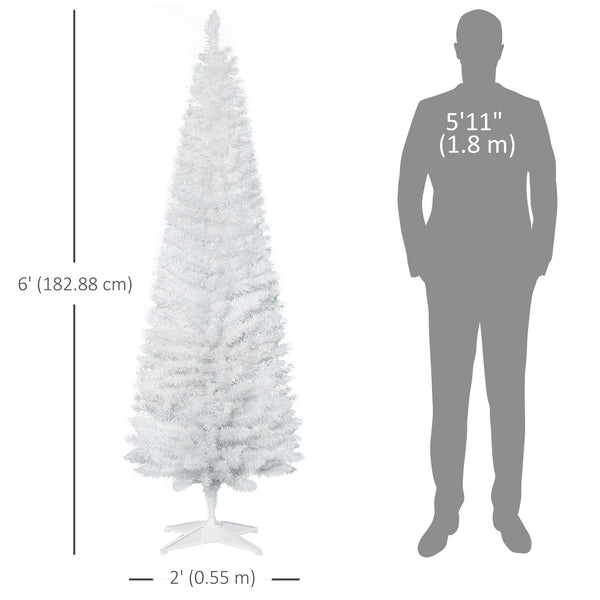 6ft Classic White Christmas Tree