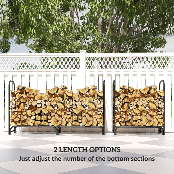 6ft Outdoor Log Rack with Cover