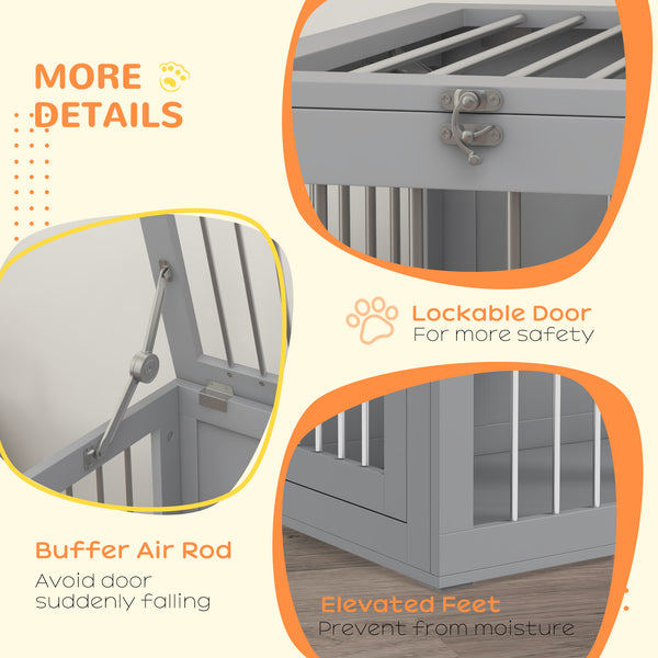 31.5-inch Double Door Crate Furniture, Gray