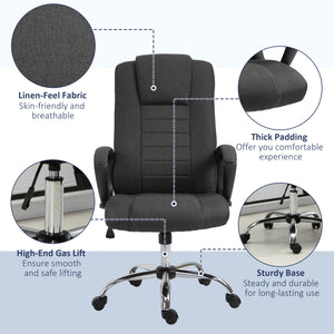 High-back office chair, anthracite grey