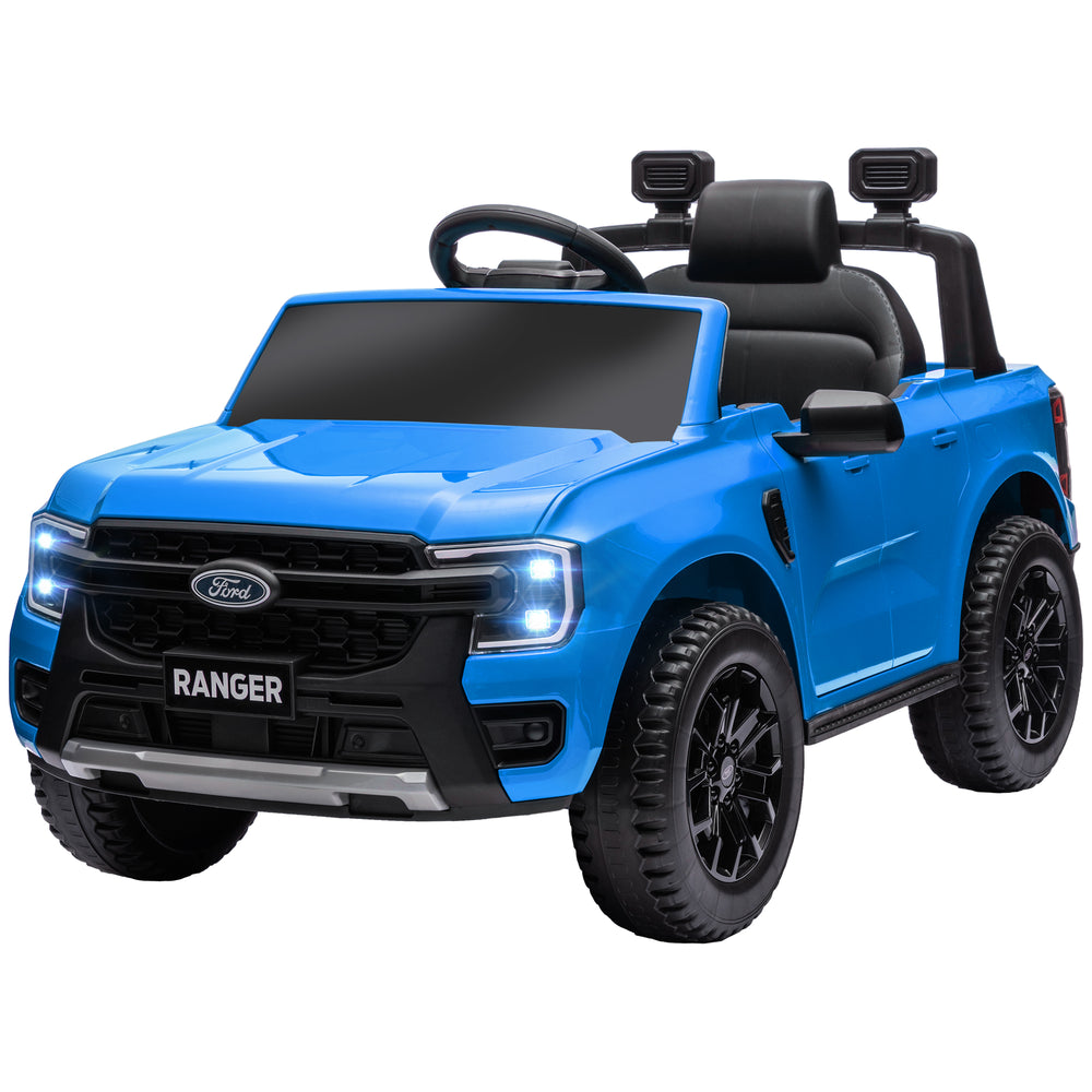 Licensed Ford Ranger 12V with remote control, spring suspension, blue
