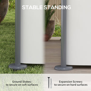 10' x 13' Double Roof Garden Gazebo with Curtains, Cream White